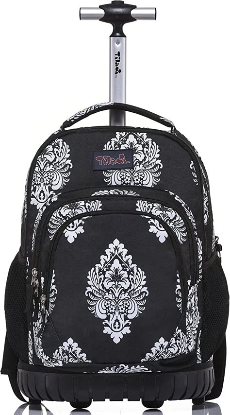 Tilami Kids Rolling Backpack 18 inch Boys and Girls Laptop Backpack ...