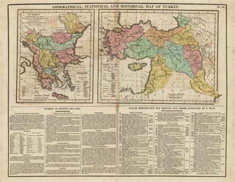 Geographical, Statistical, and Historical Map of Turkey - Art Source International