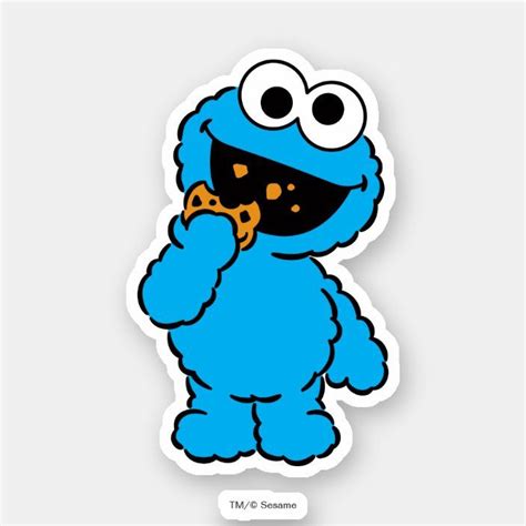 C is for Cookie Monster | Add Your Name Sticker | Zazzle.com in 2021 | Cookie monster drawing ...