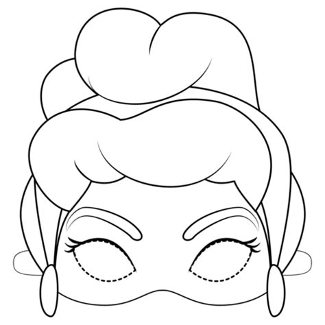 Cinderella Mask coloring page | Free Printable Coloring Pages