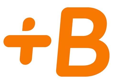 the letter b is shown in an orange font