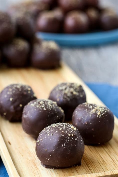 Peanut Butter Balls with Graham Crackers - Chocolate with Grace