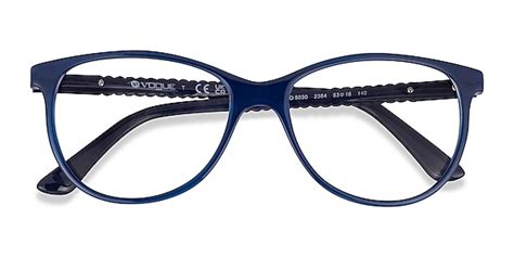 Vogue Eyewear VO5030 - Cat Eye Blue Frame Glasses For Women | Eyebuydirect