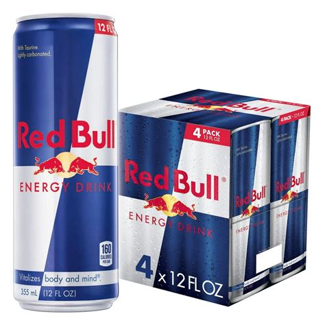 Red Bull Energy Drink, 12 Fl Oz (4 pack) - Walmart.com - Walmart.com