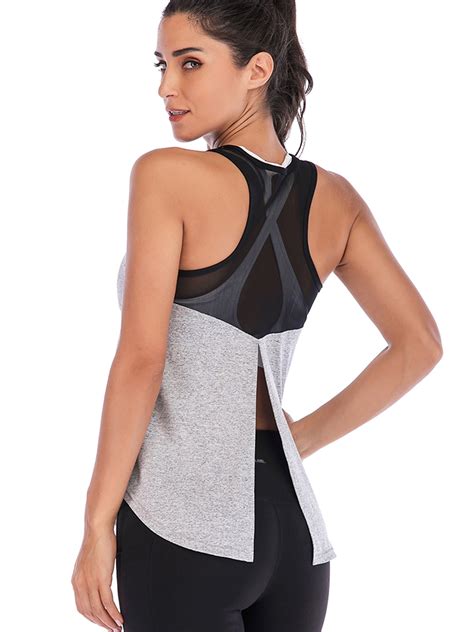 Dodoing - 1/2/3 Pcs Open Back Sport Vest Workout Tank Tops for Women ...