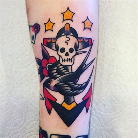 Sailor jerry anchor and swallow from tiger rose tattoo in Minneapolis # ...