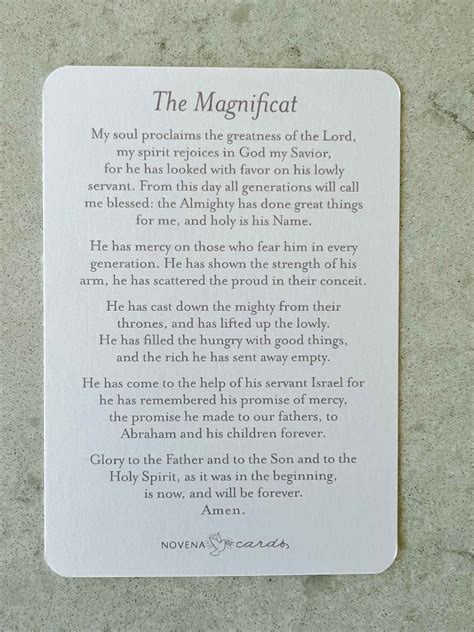 Magnificat Prayer Card | Catholic Paper Goods | House of Joppa