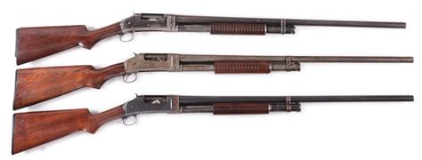 Lot Detail - (C) LOT OF 3: WINCHESTER MODEL 1897 PUMP ACTION SHOTGUNS.