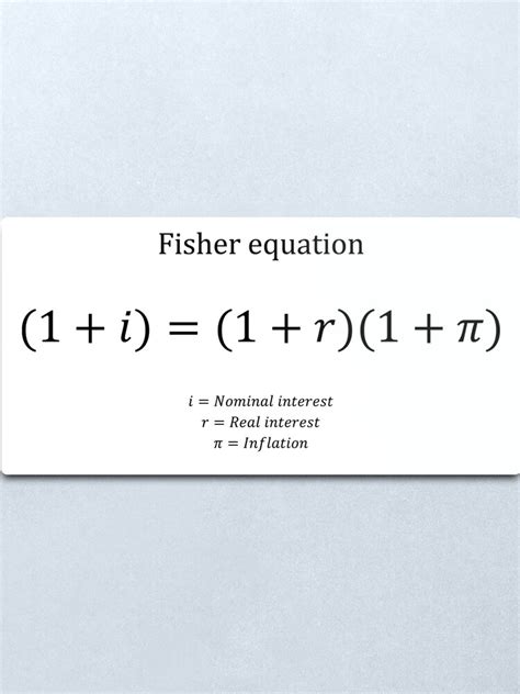 "Fisher equation with description" Metal Print by moneyneedly | Redbubble