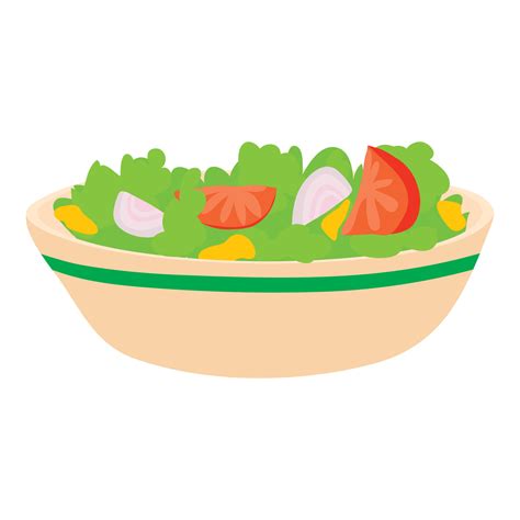 Salad icon, cartoon style 15042876 Vector Art at Vecteezy