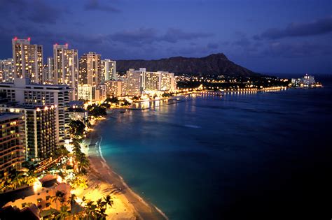 Honolulu Skyline Night