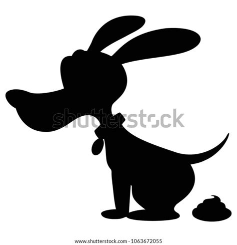 Dog Poop Silhouette Vector Cartoon Illustration Stock Vector (Royalty Free) 1063672055 ...