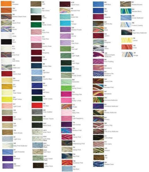 RHSS Colors | Red heart yarn colors, Red heart yarn, Yarn colors