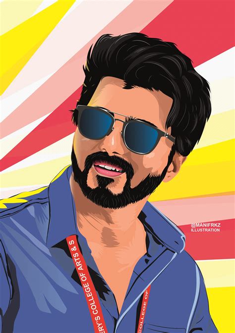 ArtStation - Vector Art - Indian Actor - Thalapathy Vijay