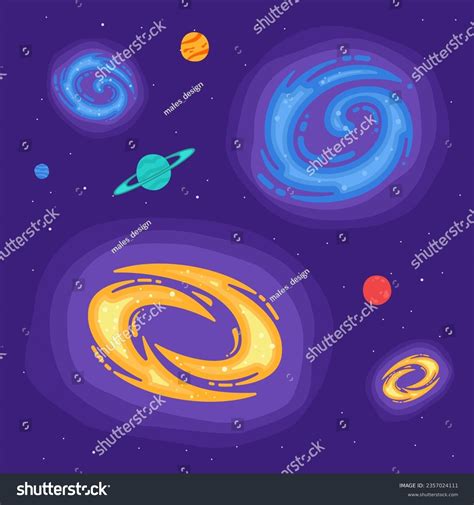 Shiny Milky Way Spiral Galaxy Universe Stock Vector (Royalty Free) 2357024111 | Shutterstock