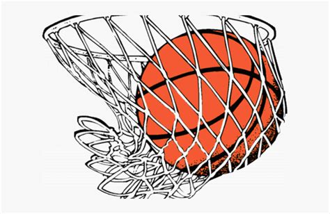 Jpg Royalty Free Stock Basketball Hoop Swoosh Clipart - Basketball Ball, HD Png Download - kindpng