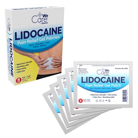 WeCare™ Lidocaine Pain Relief Gel Patches | Lidocaine Gel Patches | Pain Management Patches ...