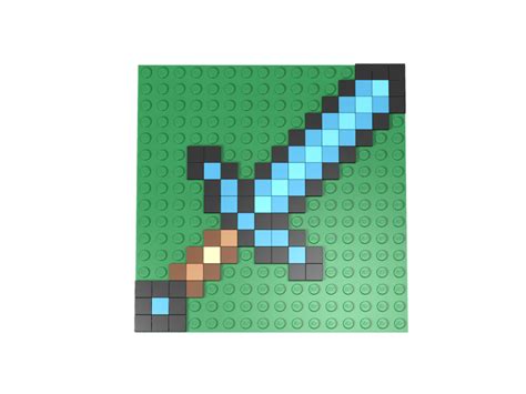 LEGO MOC Minecraft Diamond Sword by Sulja | Rebrickable - Build with LEGO