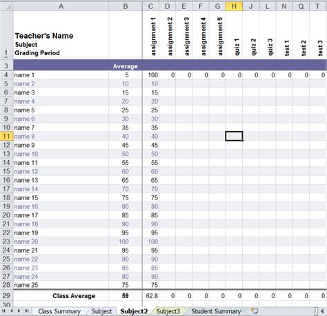 Grade Book Templates | 13+ Free Printable Doc, PDF & Xlx | | Grade book ...