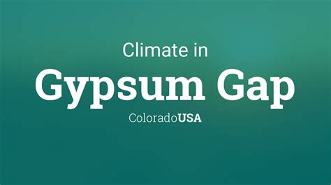 Climate & Weather Averages in Gypsum Gap, Colorado, USA