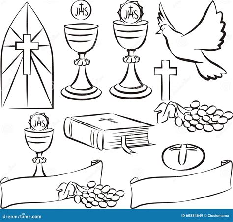 Holy Communion - Vector Symbols Stock Vector - Image: 60834649