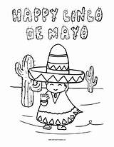 Happy Cinco de Mayo Coloring Page – Free Printable sketch template
