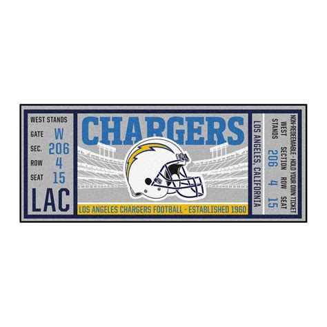 NFL - Los Angeles Chargers Ticket Runner | AmericanGamingSupply