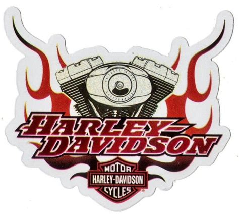 Harley Davidson Motorcycle Flames Logo Decal Stickers | Harley davidson ...