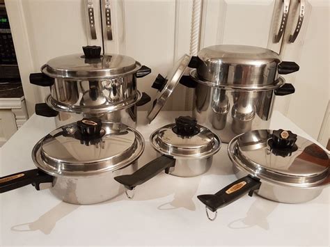 12 PCS RARE COOK-O-MATIC STAINLESS STEEL COOKWEAR | Vintage cookware, Cookware sets, Stainless ...