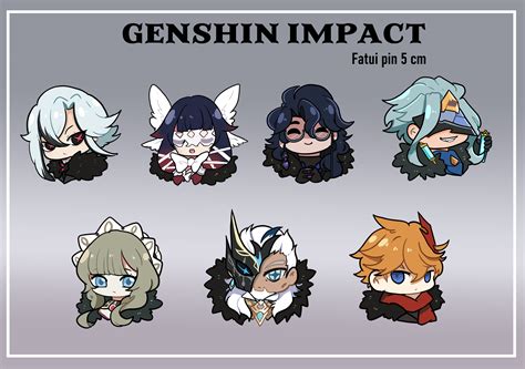 Genshin Impact Fatui Acrylic Pin preorder - Etsy Canada