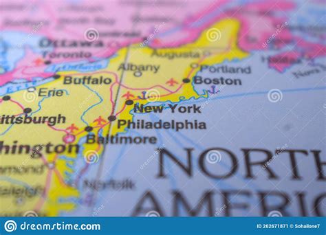 New York Country - Geographic Area on the Political Map Macro Close-Up ...