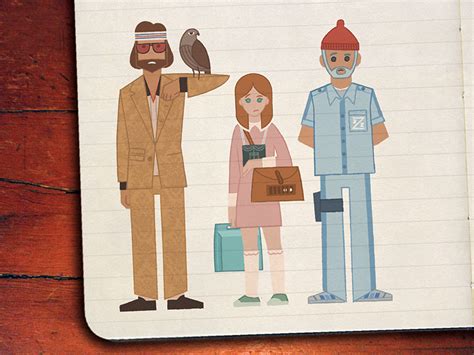 Wes Anderson characters by Ron Nadel on Dribbble