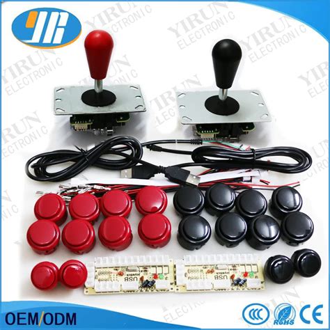 DIY arcade joystick handle set kits with 8 Way Joystick Push buttons ...