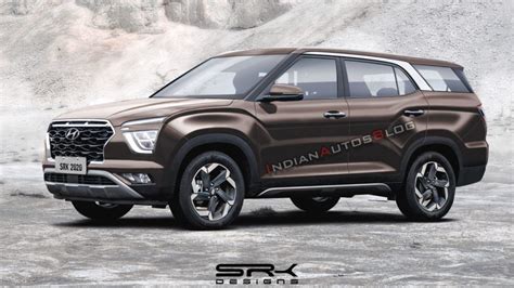 Rear Of 7-Seater Version Of 2020 Hyundai Creta Rendered