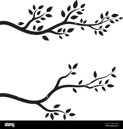 tree branch vector illustration design template Stock Vector Image ...