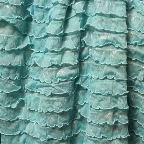 Ruffle Fabric/3/4 Inch Ruffle Fabric/Aqua and by JacobandChloesLLC