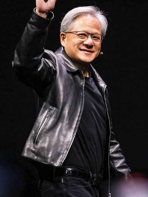 Nvidia's Jensen Huang Black Leather Jacket - Movie Jackets