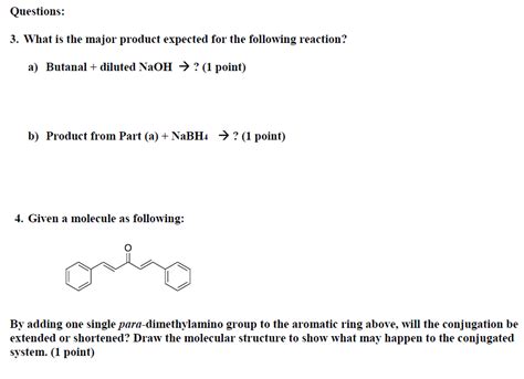 Solved Aldol Condensation Lab Questions. Also What is the | Chegg.com