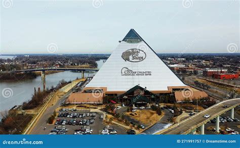 Aerial View of the Bass Pro Shop Pyramid in Memphis, Tennessee, United ...