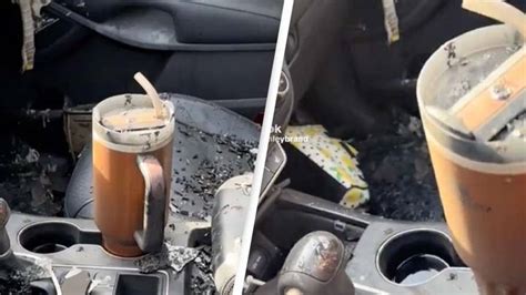 Stanley cup brand offers to buy woman knew car after viral video showing her cup post-car fire