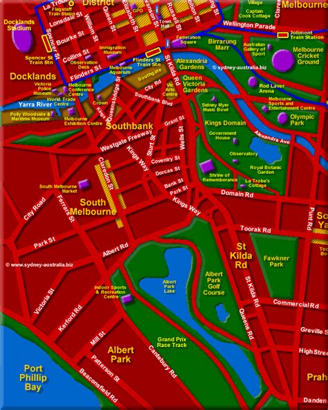 Melbourne CBD Map - Places To See