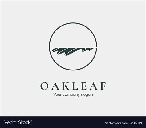 Oak leaf logo design silhouette creative symbol Vector Image