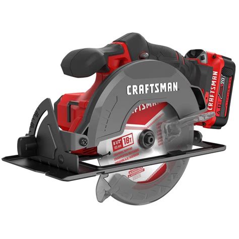 CRAFTSMAN V20 20-Volt Max 6-1/2-in Cordless Circular Saw with Brake and ...