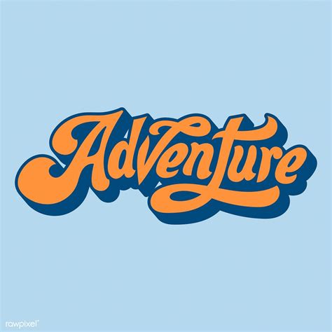 Adventure word typography style illustration | free image by rawpixel.com / Tvzsu | Retro ...