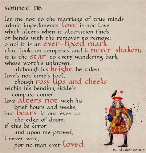 Love: It is an Ever-Fixed Mark... - sonnet by William Shakespeare Sonnet 116, Faith Hope Love ...
