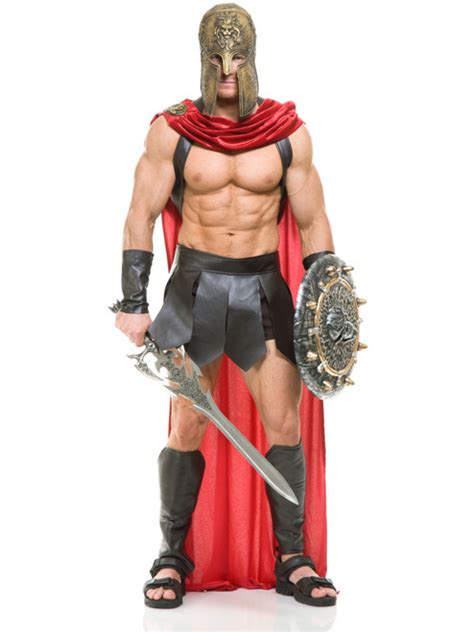 Mens Spartan Warrior Costume Set