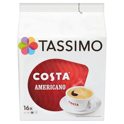 Tassimo Costa Americano Coffee Pods 16 Servings | Coffee Machine Pods | Iceland Foods