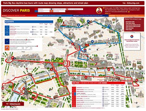 Big Bus Paris sightseeing tour maps with stops, timetables and pricing