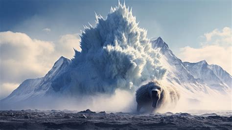 Premium AI Image | Gigantic Iceberg Calving