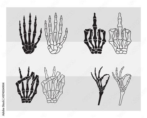 Stockvector Skeleton Hands SVG, Skeleton Hands, Middle Finger, Rack Hand, Grabbing Skelly Hands ...